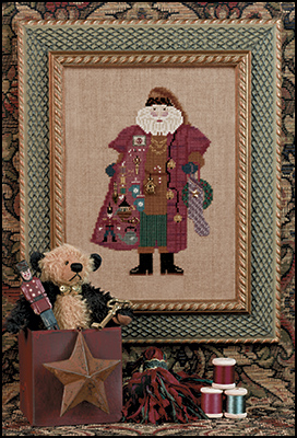 Just Nan JN123 Peddler Santa     Counted Thread Cross Stitch Designs