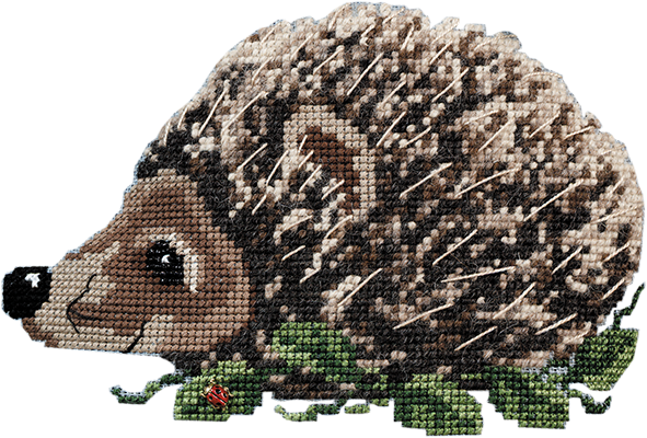 Just Nan - S017 Reginald T. Hedgehog • Counted Thread Cross Stitch