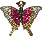 Hand painted Christmas Butterfly Charm included with design Hand painted Christmas Butterfly Charm included with design