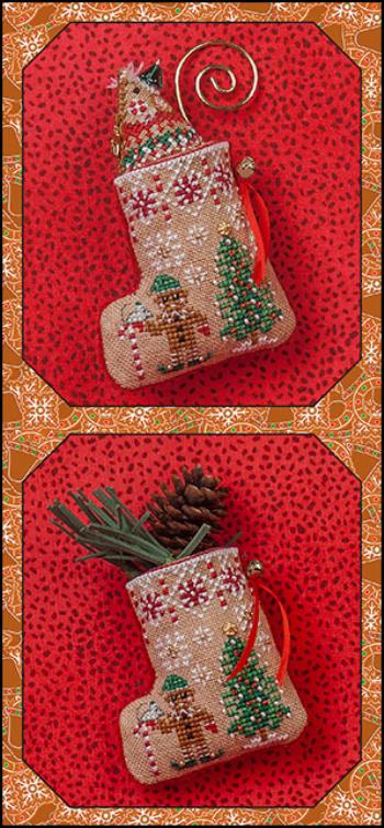 JN304 Gingerbread Mouse Elf Stocking