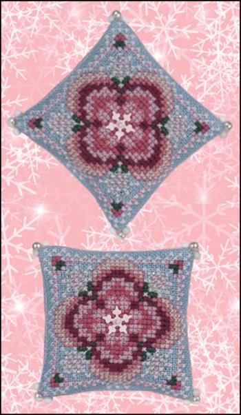 JN330 Winter Rose Petite Flower Cushion