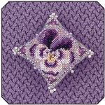 JN332 Pansy Petals • Petite flower cushion