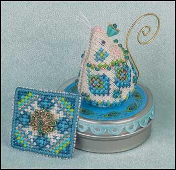 Plumed Peacock Mouse on Tin Facing Left Plumed Peacock Mouse on Tin Facing Left